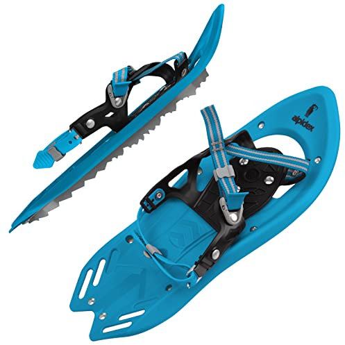 ALPIDEX Schneeschuh Kinder Schuhgröße 26 bis 38 bis 55 kg Optional Teleskopstöcke, Farbe:Schneeschlumpf ohne Stöcke