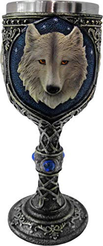 Nemesis Now Lone Wolf Kelch, 11 cm, Blau