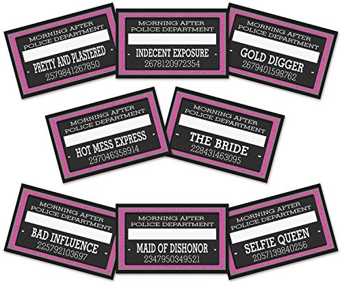 Bachelorette Double-Sided Mug Shot Fun Photo Signs