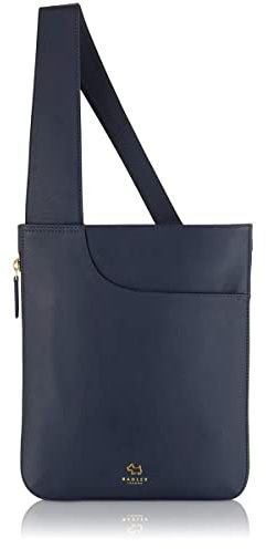 RADLEY LONDON Damen Tasche Umhängetasche Pockets Leder Blau, ink navy 10234, Größe ca.: ca. 22,5 x 3,5 x 27 cm (L x B X H)