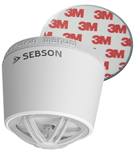 SEBSON Detector de Calor Incluye Soporte Magnético, Batería de Litio de Larga Duración 10 Años, Mini Detector de Calor para Cocina/baño, Ø50X43,5mm, GS403