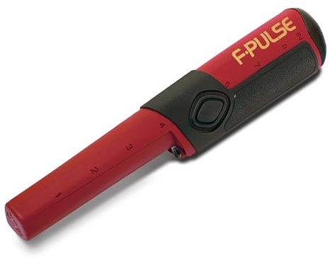 Fisher F-Pulse wasserdichter Pinpointer Metalldetektor, rot | Lange Akkulaufzeit, Pulsinduktionstechnologie für tiefste Erkennung, LED-Licht