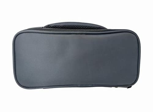 NERTHUS Lunch Bag Gris Rectangular Fiambrera Bolsa Termica Porta Alimentos Individual, 1 Bolsillo, Tela Resistente, Sin Herméticos