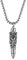 JewelryWe Schmuck Herren Halskette Edelstahl Retro doppelt Drachen Patronenhülse Gewehrkugel Anhänger Memorial Asche Urne Kette Silber
