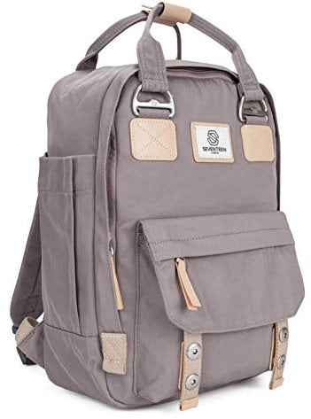 SEVENTEEN LONDON – Urban Lilac 'Camden' Backpack with a Modern, Multi-Wearable Design – Fits Laptop up to 13”