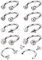 HO2NLE 10 Stück Hufeisen Piercing Edelstahl Hoop Nasenringe Nasenstecker Silber Hoop Medizinische Septum Piercing für Nase Lippen Helix Tragus Knorpel Augenbraue 5 Stile