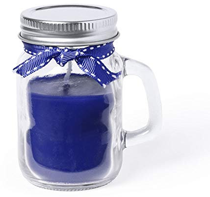 Publilancio srl Candela in Barattolo di Vetro con Tappo e Nastro Aroma Oceano