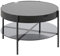 AC Design Furniture Timon Couchtisch mit Stauraum Rund, Kleiner Wohnzimmer Tisch aus Glas und Metall, B: 75 x H: 45 x T: 75 cm