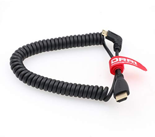 DRRI Mini HDMI zu HDMI Kabel 1080P für Sony CX7 / Sony SR7E / Atomos Shogun Monitor, Linker Winkel