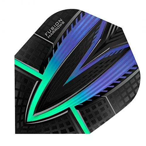 Harrows darts flights fusion blue greeen