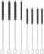 ALINK 8-Pack Extra Wide Straw Cleaning Brush Kit, 4-pcs 9 x 12 mm Cleaner for Boba Smoothie Straws, 4-pcs 7.5 x 7 mm Cleaner for Stainless Steel Tumbler Straws - Black