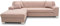 DOMO. collection Ecksofa Capri, Sofa in L-Form, Couch, Polsterecke, Eckcouch, Sofa-Garnitur 239 x 152 x 75 cm (BxTxH), rosa