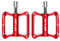 GUB Mountainbike-Pedale, Aluminiumlegierung, Plattform, 9/16 Zoll, versiegelte Lagerachse, rutschfest, Fahrradpedale (rot)