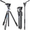 ARTCISE RF70 73,4/186,5 cm Professionelles Hochleistungs-Videostativ Fast Flip Lock Panorama-Fluidkopf mit halber Kugelschale für digitale DSLR-Kamera-Camcorder