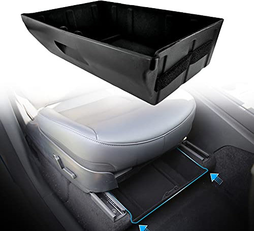 TIKSCIENCE UnderSeat Storage Box Tray for Tesla Model Y 2020 2021 Floor Consoles Storage Box Organizer Hidden Tray