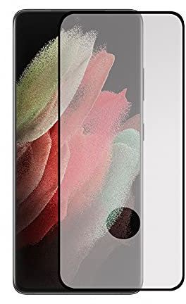Todotumovil Protector de Pantalla Samsung Galaxy S21 Ultra 5G Negro Cristal Templado Completo Curvo Vidrio 9H para movil