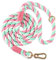 NUGUTIC Hundeleine, handgefertigt, geflochtenes Seil, für mittelgroße und große Hunde (Kirschblüten-Rosa, 1,8 m)