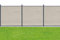 Gartenwelt Riegelsberger WPC Steckzaun Sichtschutz Zaun Gartenzaun Komplettset | 4 Zaunelemente 180x180 cm sand + 5 Pfosten anthrazit | zum Einbetonieren