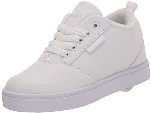 Heelys Pro 20 (Hes10429) Schuhe mit Rollen, Dreifach weiße Leinwand, 33 EU
