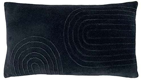 furn. Mangata Cushion Cover, Cotton, Black,30 x 60cm