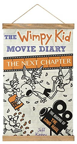 YBEL Diary of A Wimpy Kid Scroll-Poster Stoffbild Kunst Holz DIY Rahmen Hängende Druck Aufhänger für Raumdekoration Öl Leinwand Kit Geschenk