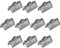 sourcing map 160Pcs Ribbon Crimp Clamp Ends, 10mm Bookmark Pinch Cord End Clasps for DIY Craft Making, Metallic Black