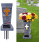 HUYIENO Solar Friedhof Grabvase mit LED für frische/künstliche Blumen Grabsteine Vasen mit Spikes Grabstein Dekor Gedenkgeschenke für den Verlust eines geliebten Menschen