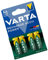 Batterie ricaricabili Varta HR6 - Confezione da 4 batterie ricaricabili AA 2600 mAh