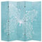 Tidyard Raumteiler Klappbar Trennwand Freistehend Paravent Umkleide Sichtschutz Stellwand Spanische Wand Raumtrenner 5-TLG Paravants & Raumteiler 200 x 170 cm Schmetterling Blau