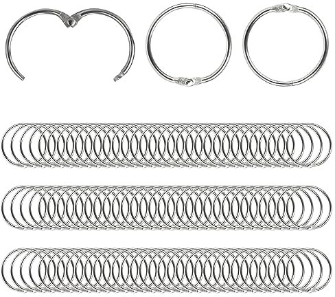YAYODS 150PCS Binder Rings, 30mm Loose Leaf Metal Ring Binders, Binding Nickel Book Rings, Ring Binder Clips for Flash Cards, Papers, Keychains