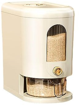 Fulenyi Boîte Contenants Alimentaire, 5kg Stockage Riz en Plastique, Boîte Rangement Riz, Distributeurs Céréales pour Céréales Avoine Pâtes