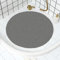 AMOMYDOG Tapis de douche rond, 60 cm, antidérapant, anti-moisissure, anti-bactérien, en Luffa, tapis de bain, en PVC, doux, pour salle de bain, pour salle de bain et zones humides (gris)