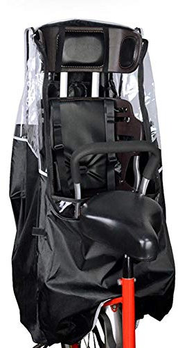 Regenschutz Fahrradsitz Kinder, Regenponcho Fahrrad Rücksitz Kinderfahrradsitz Regencape für Kleinkinder mit Transparent Fenster, für Schützt Kind und Fahrradkindersitz vor