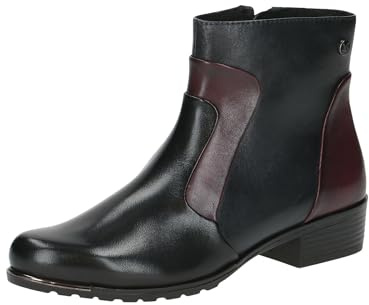 CAPRICE Damen Stiefeletten mit Absatz aus Leder mit Reißverschluss, Mehrfarbig (Multi Nappa), 36.5 EU