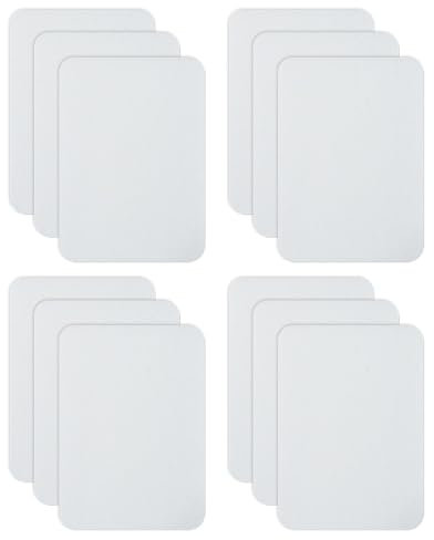 12 PCS Iron On Patches for Clothing 100% Cotton White Repair DIY Patch Inside & Outside Fabric Iron-on Patches Repair Decorating Kit for Pants Dress Shirts Coats Size 3 by 4-1/4 (7.5 cm x 10.5 cm)