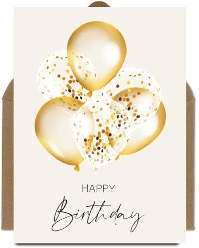 The Life Barn Postkarte mit Umschlag Geburtstagskarte Happy Birthday Karte zum Geburtstag