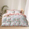 Tospass Blumen Bettwäsche 135x200 4 Teilig Rosa Grün Blätter Pflanzen Muster Bettwäsche Set Floral Bettbezug Mikrofaser Wende Bettwäsche 2 Deckenbezug mit Reißverschluss 2 Kissenbezug 80x80 cm