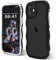 ORDA case for iPhone 12 case Cute, Wave Frame Curly Shape for iPhone 12 case Shockproof Hard PC Phone Cover for Women and Girls Compatible for iPhone 12/12 Pro 6.1 inchs Black