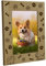 CREATCABIN Bilderrahmen Für Haustiere,Hundepfotenabdruck,Vertikal,Naturholz,Fotorahmen,Gedenk-Tischdisplay,Andenken,Anzug Für 4X6Bild Hund,Katze,Familie,Geburtstag,Weihnachten,Erntedankfest,22x17cm