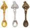 NBEADS 3 Pcs Alloy Mushroom Spoon Pendants, Wire Wrapped Necklace, Spoons for DIY Craft Jewelry Making, 6.8cm Long