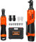 EFAN Cordless Ratchet Wrench, 12V Electric Ratchet Kit, 3/8 Power Ratchet Driver with 2 x 1.5Ah Batteries & Charger, Includes 7 Sokets, 40N.m, 90 Degree Right Angle Wrench Tool Set, Orange
