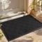 LEKEEPGO Zerbino Ingresso Esterno ed Interno 43x75cm, Tappeto da Esterno Assorbente Drenante, Tappeto Ingresso Interno Antiscivolo, Tappeti da Esterno Lavabile, Nero