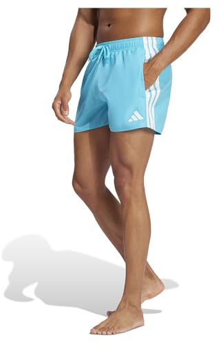 adidas Men's 3-Streifen 3-Inch Badeshorts Lucid Cyan/White 3XL