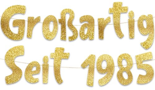 Glitzer-Banner mit Aufschrift Großartig Seit 1985, Party-Dekorationen und Zubehör für 40. Geburtstag