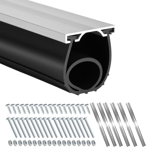 Garage Door Seals Bottom Rubber, 10Ft Heavy-Duty, Universal Garage Weather Stripping for Dust & Water Resistance, U Shape+O Shape Weatherproofing Garage Door Seal,for Home Commercial Warehouse