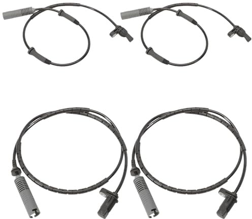 ZEALfix 4 Stück ABS-Sensor 34526762465 Vorder- und Hinterrad-ABS-Sensor Ersatz für 1 3 Serie E81 E82 E87 E88 E90 E91 E92 E93 34526762466 ABS-Radgeschwindigkeitssensoren links und rechts