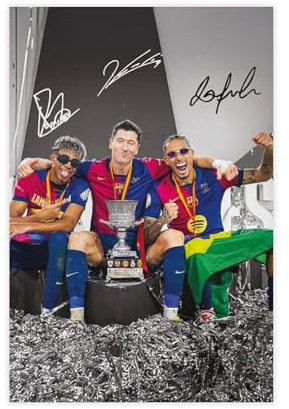 bacrhjlb Poster auf Leinwand von Robert Lewandowski, Raphinha, Lamine, Yamal, Schlafzimmer, Dekoration, Landschaft, Büro, Raumdekoration, Geschenk, 20 x 30 cm