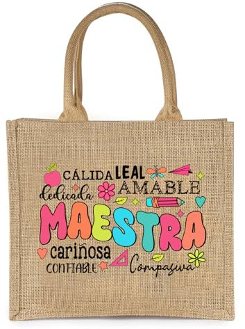 Personalisierte Lehrer Tragetasche mit Namen Benutzerdefinierte Lehrer Tragetasche Lehrer Anerkennung Geschenk Danke Geschenk (khaki)