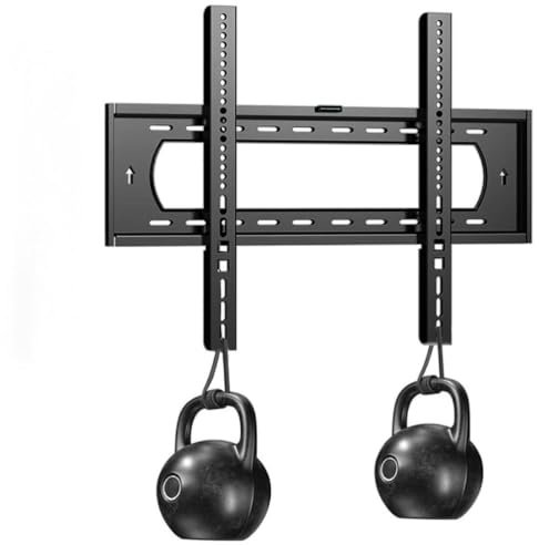 TV Wall Bracket Fixed for Most 50-120 inch LED LCD OLED Plasma Flat Curved Screen Super Ultra Slim Max Load 125kg Large Low Profile Wall Mount Heavy Duty TV Bracket