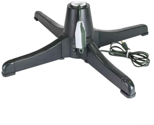 Support rotatif pour sapin de Noël, 66 cm, stable à 360 °, support rotatif électriquement pour tronc de diamètre de 2 à 3,2 cm (US)